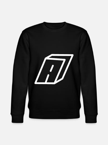 Outline Letter A - Stanley/Stella CHANGER Unisex Organic Sweatshirt - black