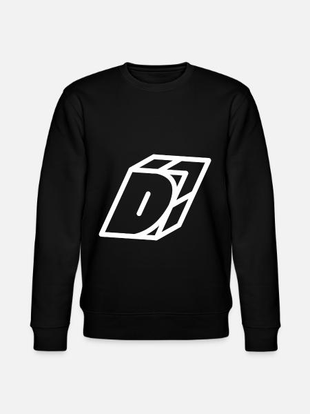 Outline Letter D - Stanley/Stella CHANGER Unisex Organic Sweatshirt - black