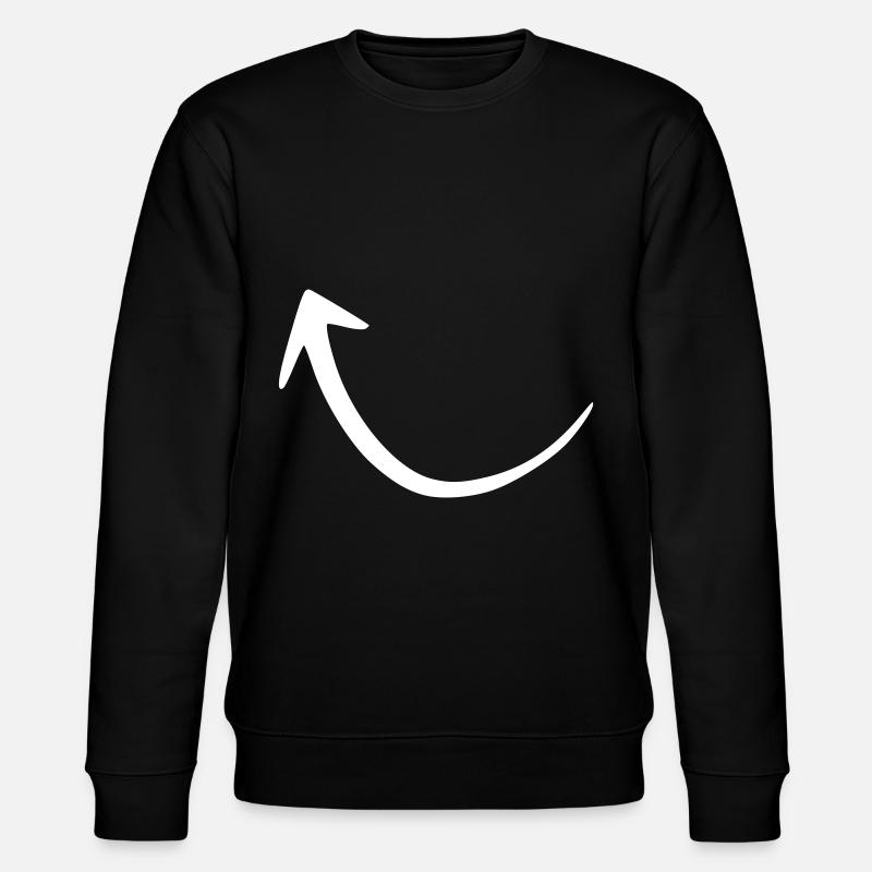 Arrow drawing sketch white - Stanley/Stella CHANGER Unisex Organic Sweatshirt - black