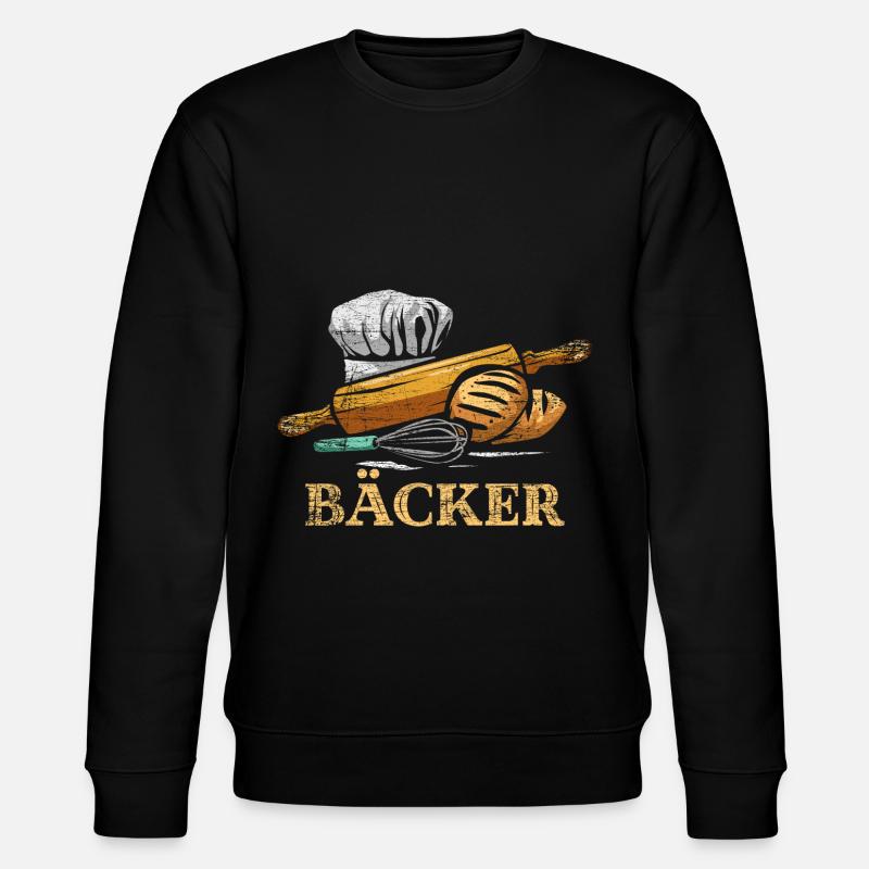 Bäcker Backen - Stanley/Stella Unisex Bio-Sweatshirt CHANGER  - Schwarz