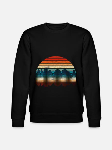 Musiker Geschenk Retro Soundwave - Stanley/Stella Unisex Bio-Sweatshirt CHANGER - Schwarz