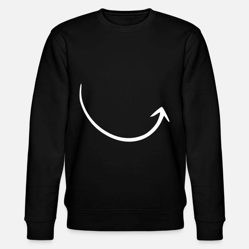 Flèche dessin esquisse blanc - Sweat bio CHANGER Stanley/Stella Unisexe - noir