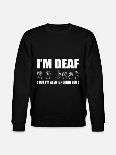 Lustige Gebärdensprache Dolmetscher - Stanley/Stella Unisex Bio-Sweatshirt CHANGER - Schwarz