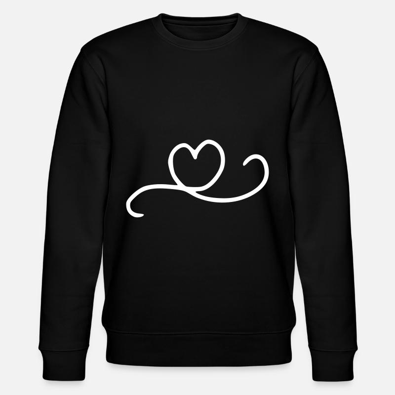 Émoji de coeur esquisse - Sweat bio CHANGER Stanley/Stella Unisexe - noir