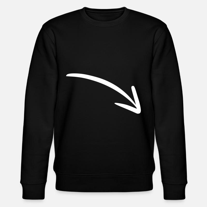 Arrow drawing sketch white - Stanley/Stella CHANGER Unisex Organic Sweatshirt - black
