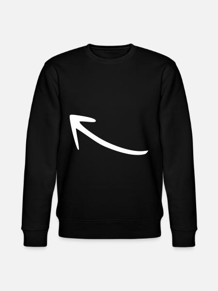 Arrow drawing sketch white - Stanley/Stella CHANGER Unisex Organic Sweatshirt - black