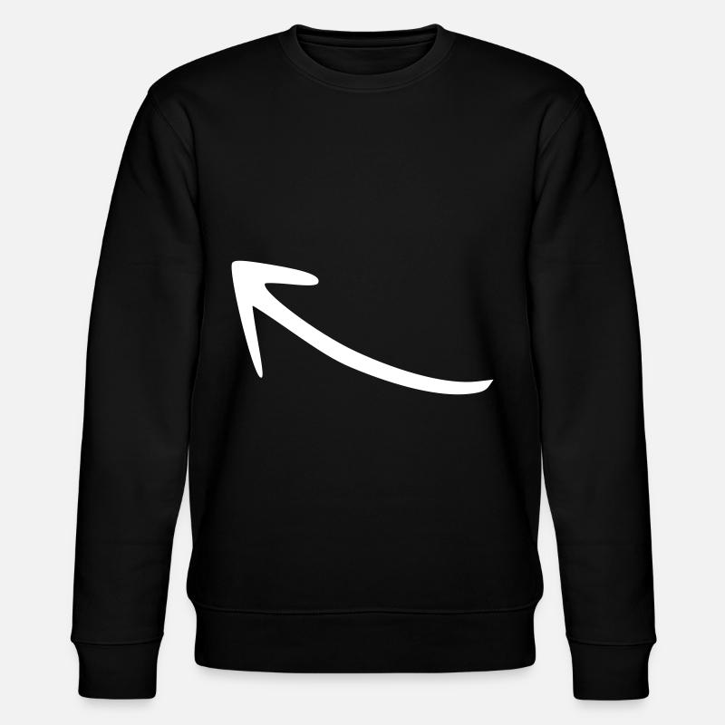 Arrow drawing sketch white - Stanley/Stella CHANGER Unisex Organic Sweatshirt - black