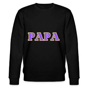dad - Stanley/Stella CHANGER Unisex Organic Sweatshirt - black - Front - Nik (191cm) & Marisol (170cm)