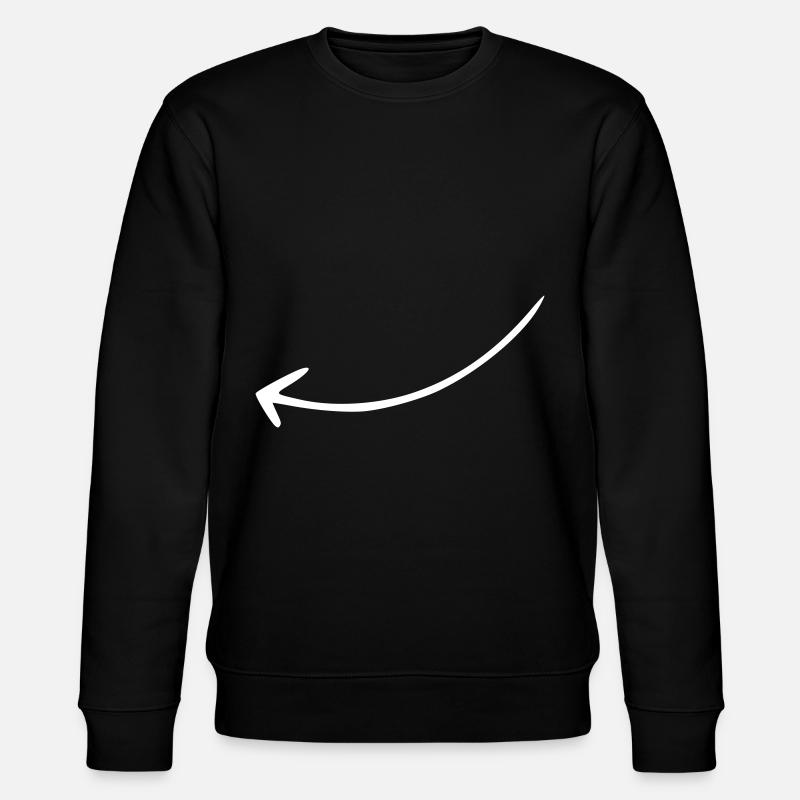 Flèche dessin esquisse blanc - Sweat bio CHANGER Stanley/Stella Unisexe - noir