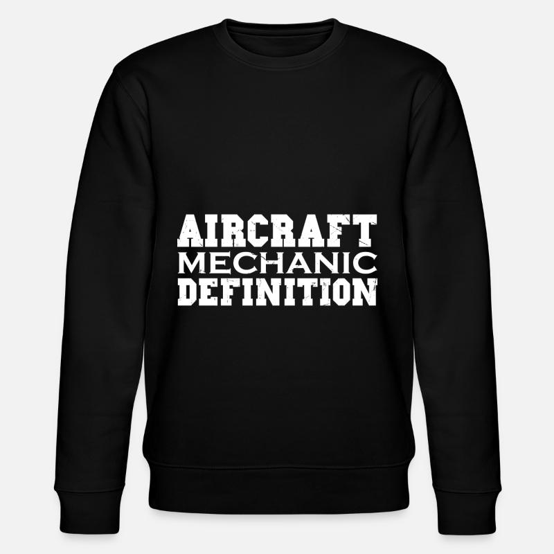 Fluggerätemechaniker Flugzeug Techniker - Stanley/Stella Unisex Bio-Sweatshirt CHANGER  - Schwarz