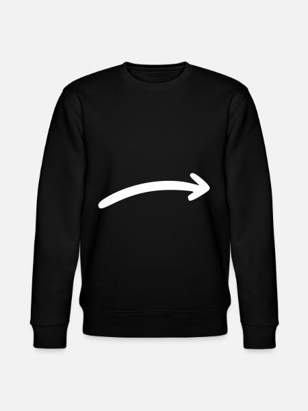 Arrow drawing sketch white - Stanley/Stella CHANGER Unisex Organic Sweatshirt - black