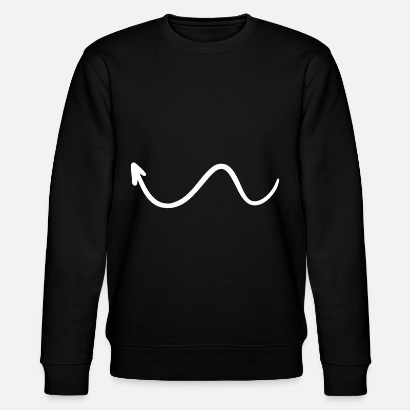 Flèche dessin esquisse blanc - Sweat bio CHANGER Stanley/Stella Unisexe - noir