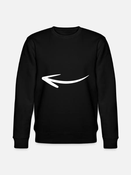 Arrow drawing sketch white - Stanley/Stella CHANGER Unisex Organic Sweatshirt - black