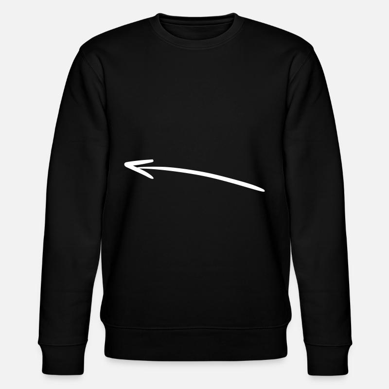 Flèche dessin esquisse blanc - Sweat bio CHANGER Stanley/Stella Unisexe - noir