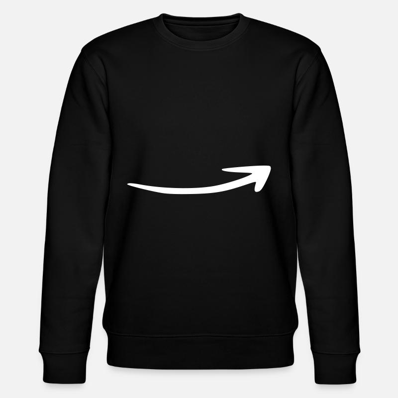 Arrow drawing sketch white - Stanley/Stella CHANGER Unisex Organic Sweatshirt - black