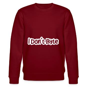 Programmer Coder Software Developer - Stanley/Stella CHANGER Unisex Organic Sweatshirt - burgundy - Front - Nik (191cm) & Marisol (170cm)