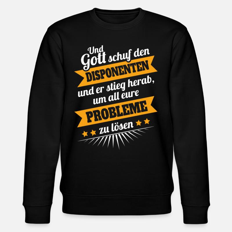 Disponent Gott - Stanley/Stella Unisex Bio-Sweatshirt CHANGER  - Schwarz