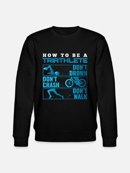 Triathlon Tshirt Gift Evolution Men - Stanley/Stella CHANGER Unisex Organic Sweatshirt - black