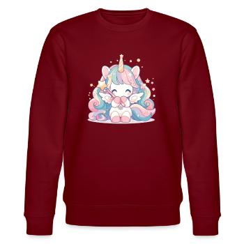 Licorne Kawaii Japonais - Sweat bio CHANGER Stanley/Stella Unisexe - bordeaux - Devant - Nik (191cm) & Marisol (170cm)