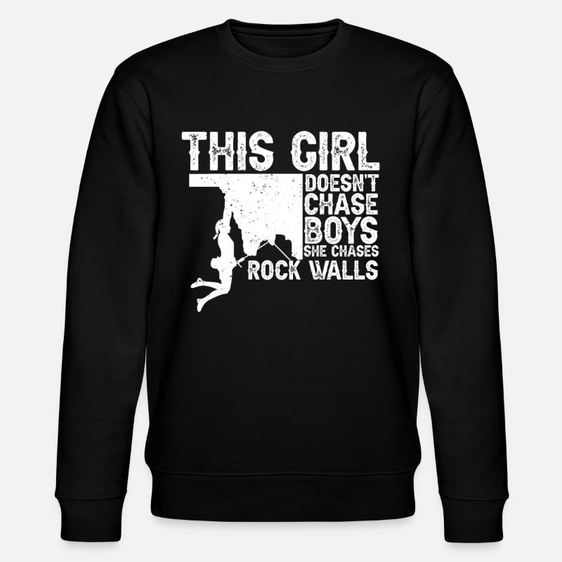 Rock Kletterer Klettern Berg - Stanley/Stella Unisex Bio-Sweatshirt CHANGER - Schwarz