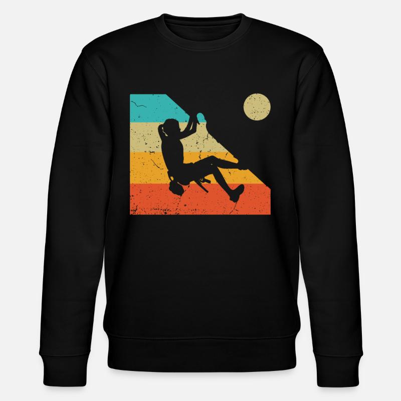 Rock Climber Climbing Mountain - Stanley/Stella CHANGER Unisex Organic Sweatshirt - black