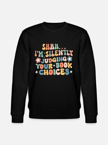 Groovy Reading Librarian Funny Library - Stanley/Stella CHANGER Unisex Organic Sweatshirt - black