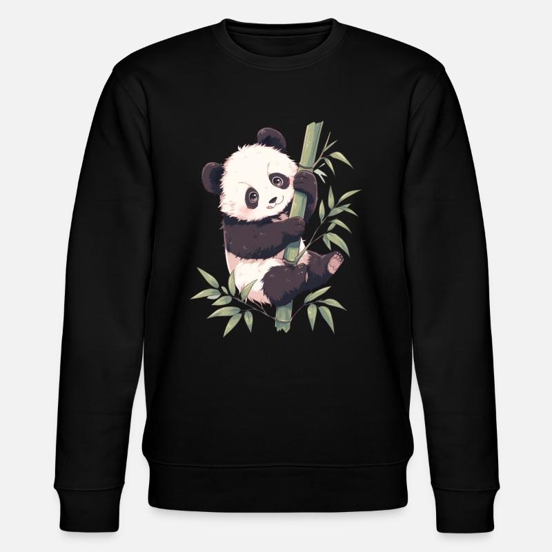 Panda Ours Grimpant Panda Japonais - Sweat bio CHANGER Stanley/Stella Unisexe - noir