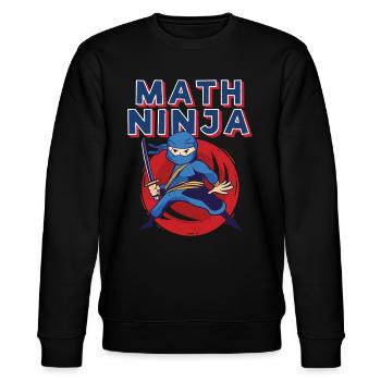 Drôle Math Ninja Mathématiques Geek Nombres - Sweat bio CHANGER Stanley/Stella Unisexe - noir - Devant - Nik (191cm) & Marisol (170cm)