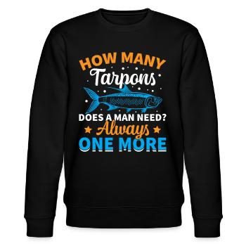 Tarpon Fishing Freshwater Fish Species Fishing - Stanley/Stella CHANGER Unisex Organic Sweatshirt - black - Front - Nik (191cm) & Marisol (170cm)