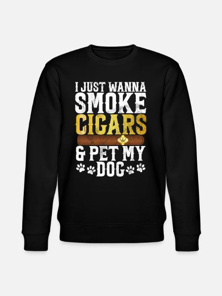 Cigar Smoker - Stanley/Stella CHANGER Unisex Organic Sweatshirt - black