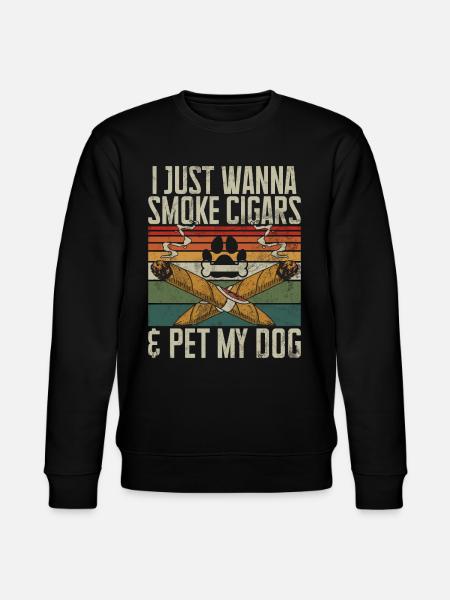 Cigar Smoker - Stanley/Stella CHANGER Unisex Organic Sweatshirt - black
