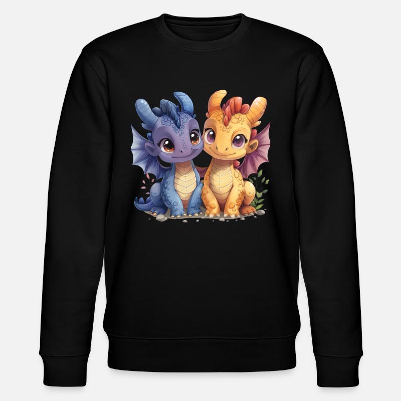 Dragon Mignon Kawaii Dragon Enfants - Sweat bio CHANGER Stanley/Stella Unisexe - noir