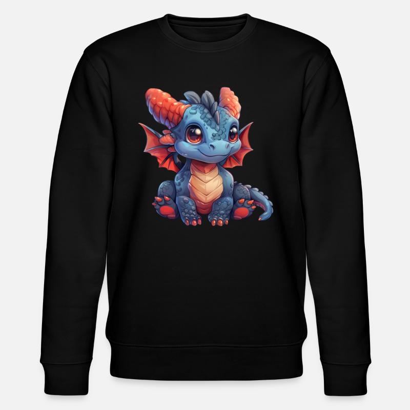 Dragon Kawaii Dragon Enfants - Sweat bio CHANGER Stanley/Stella Unisexe - noir