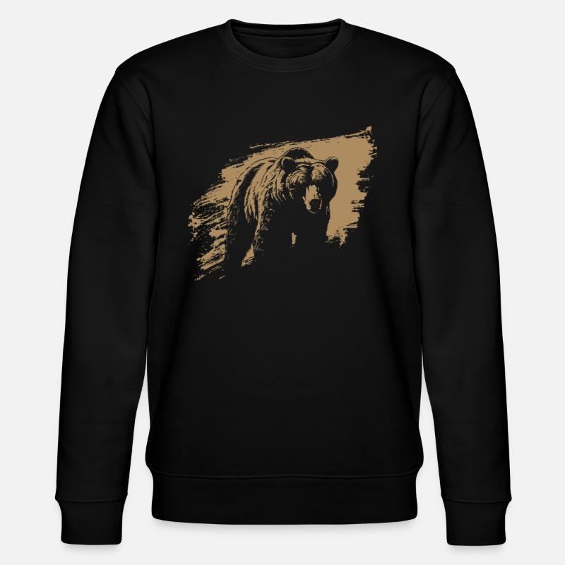 Grizzly Bear Brown Bear - Stanley/Stella CHANGER Unisex Organic Sweatshirt - black