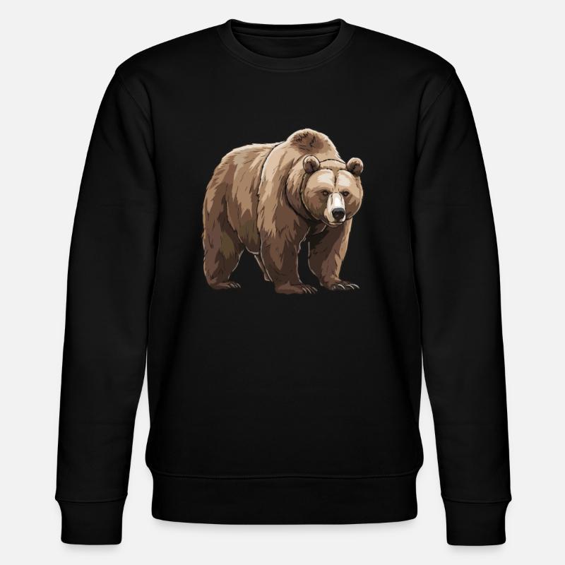 Grizzly Bear Brown Bear - Stanley/Stella CHANGER Unisex Organic Sweatshirt - black