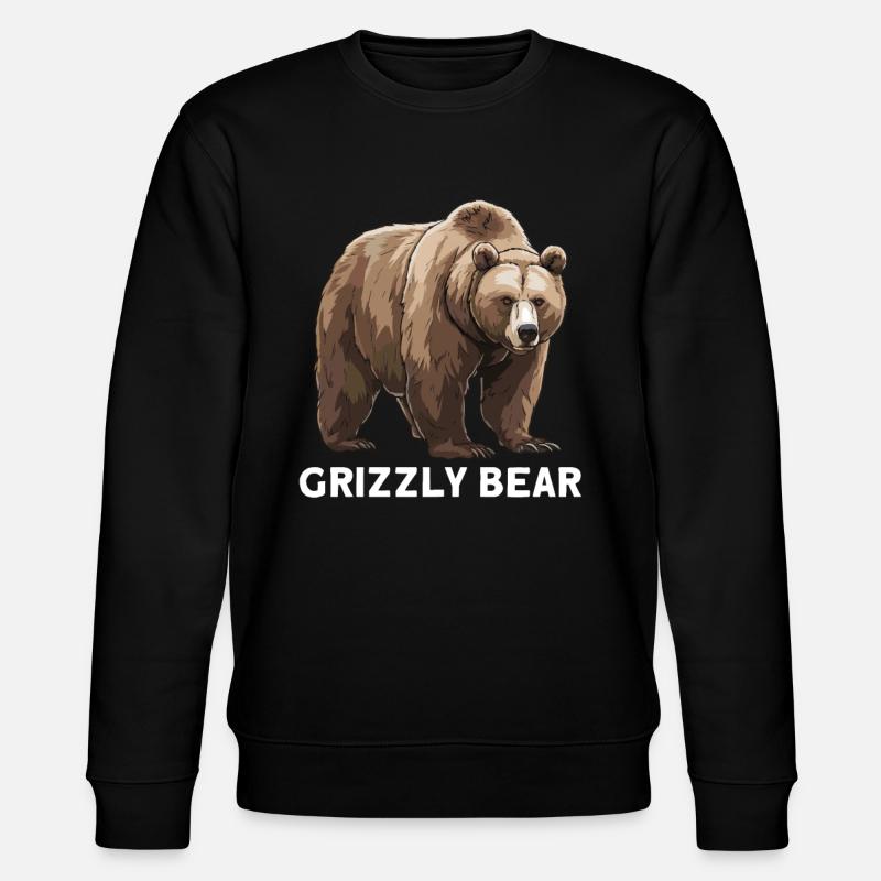 Grizzli Ours brun - Sweat bio CHANGER Stanley/Stella Unisexe - noir