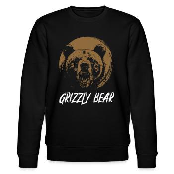 Grizzly Bear Brown Bear - Stanley/Stella CHANGER Unisex Organic Sweatshirt - black - Front - Nik (191cm) & Marisol (170cm)