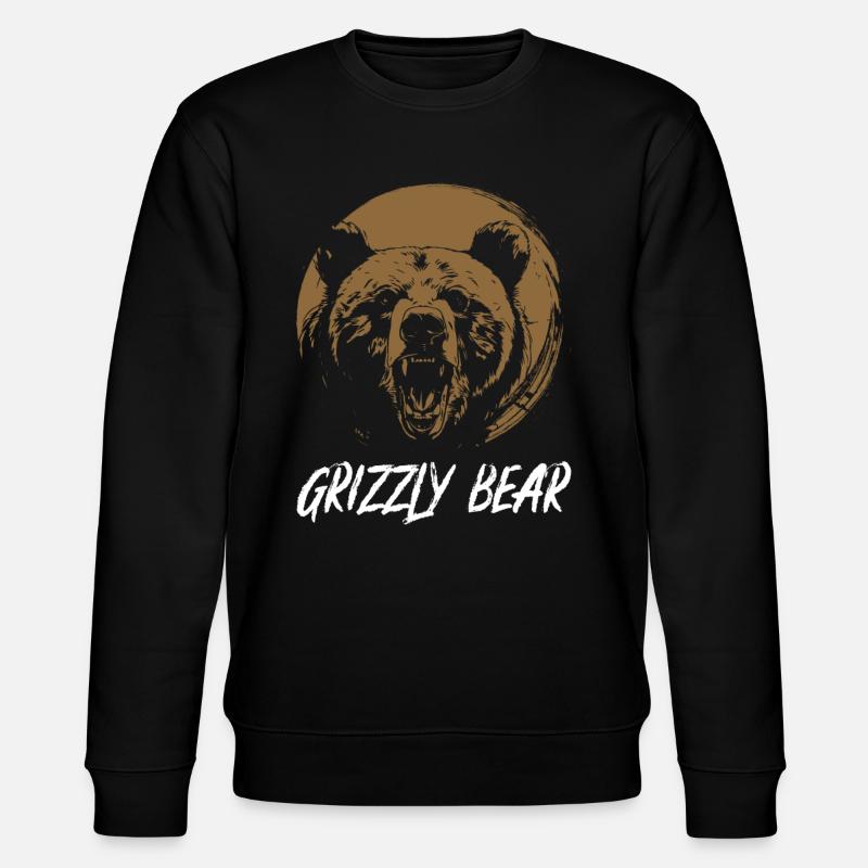 Grizzli Ours brun - Sweat bio CHANGER Stanley/Stella Unisexe - noir