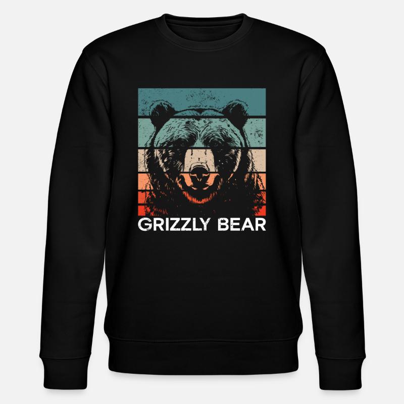 Grizzly Bear Brown Bear - Stanley/Stella CHANGER Unisex Organic Sweatshirt - black