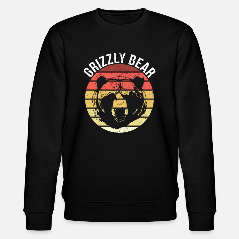 Grizzli Ours brun - Sweat bio CHANGER Stanley/Stella Unisexe - noir