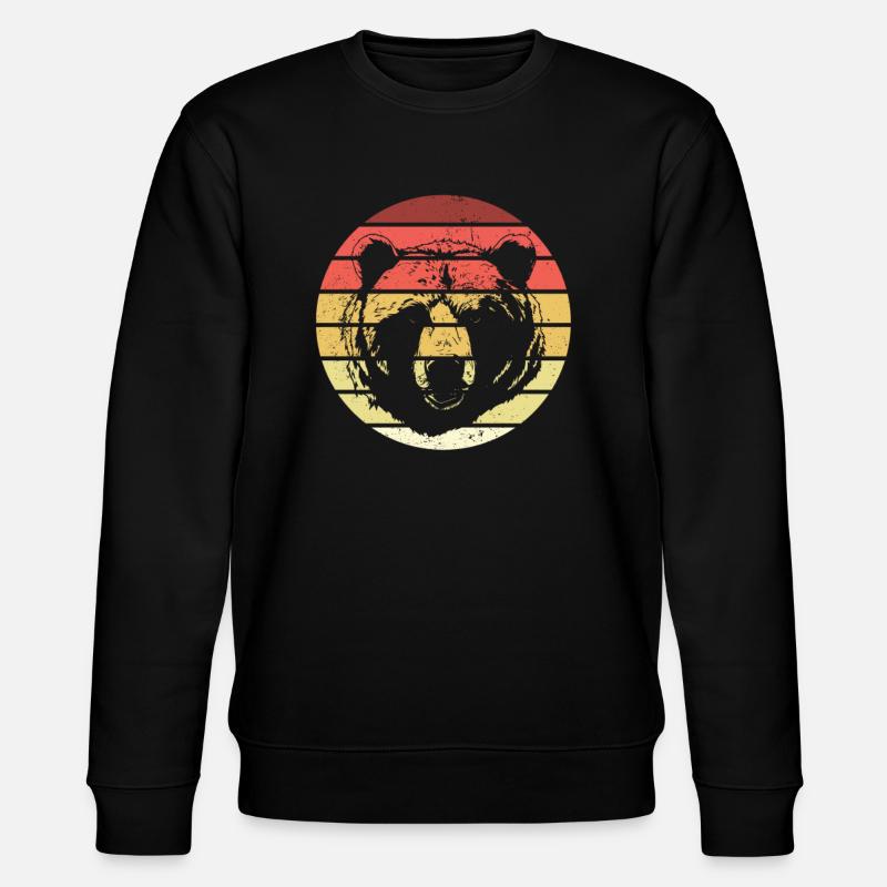 Grizzli Ours brun - Sweat bio CHANGER Stanley/Stella Unisexe - noir