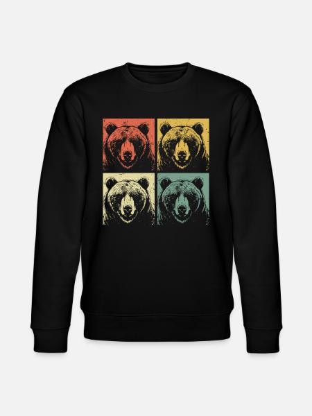 Grizzly Bear Brown Bear - Stanley/Stella CHANGER Unisex Organic Sweatshirt - black