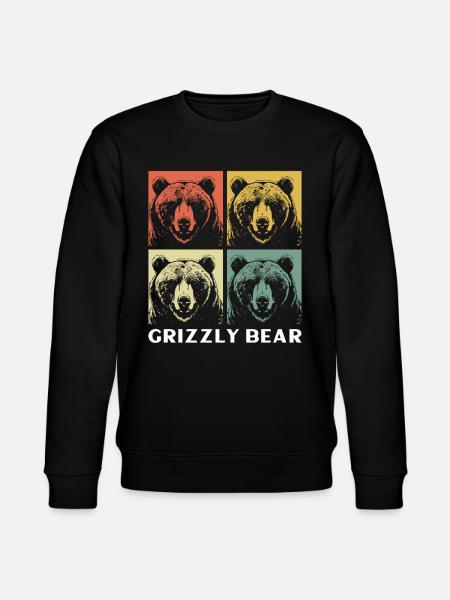 Grizzly Bear Brown Bear - Stanley/Stella CHANGER Unisex Organic Sweatshirt - black