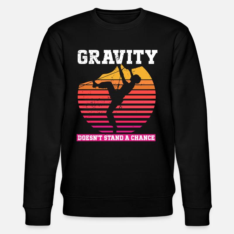 Climbing Mountain Boulder Climble Climber - Stanley/Stella CHANGER Unisex Organic Sweatshirt - black