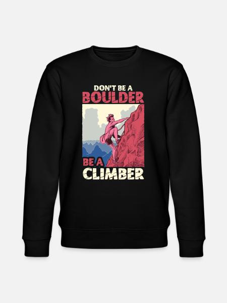 Klettern Mountain Boulder Climble Kletterer - Stanley/Stella Unisex Bio-Sweatshirt CHANGER  - Schwarz