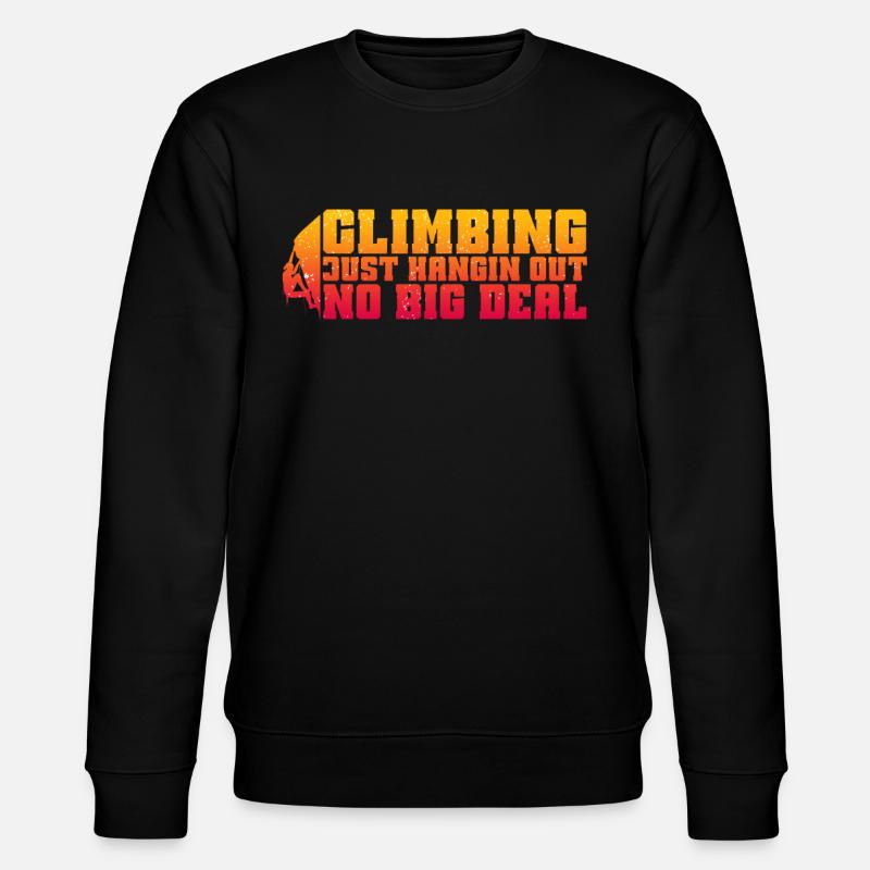 Klettern Mountain Boulder Climble Kletterer - Stanley/Stella Unisex Bio-Sweatshirt CHANGER  - Schwarz