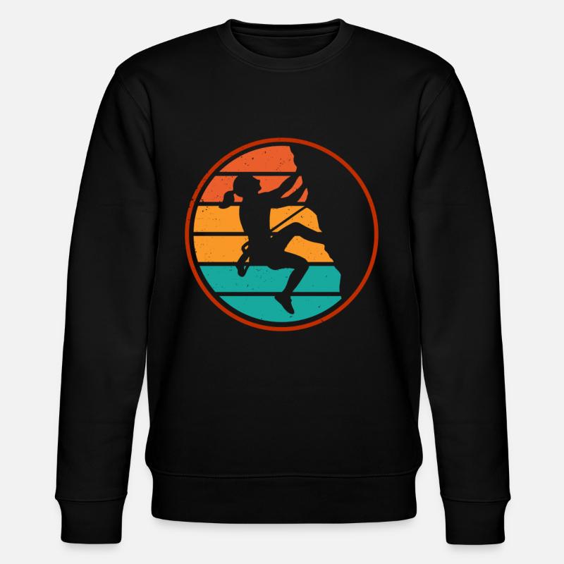 Klettern Mountain Boulder Climble Kletterer - Stanley/Stella Unisex Bio-Sweatshirt CHANGER  - Schwarz
