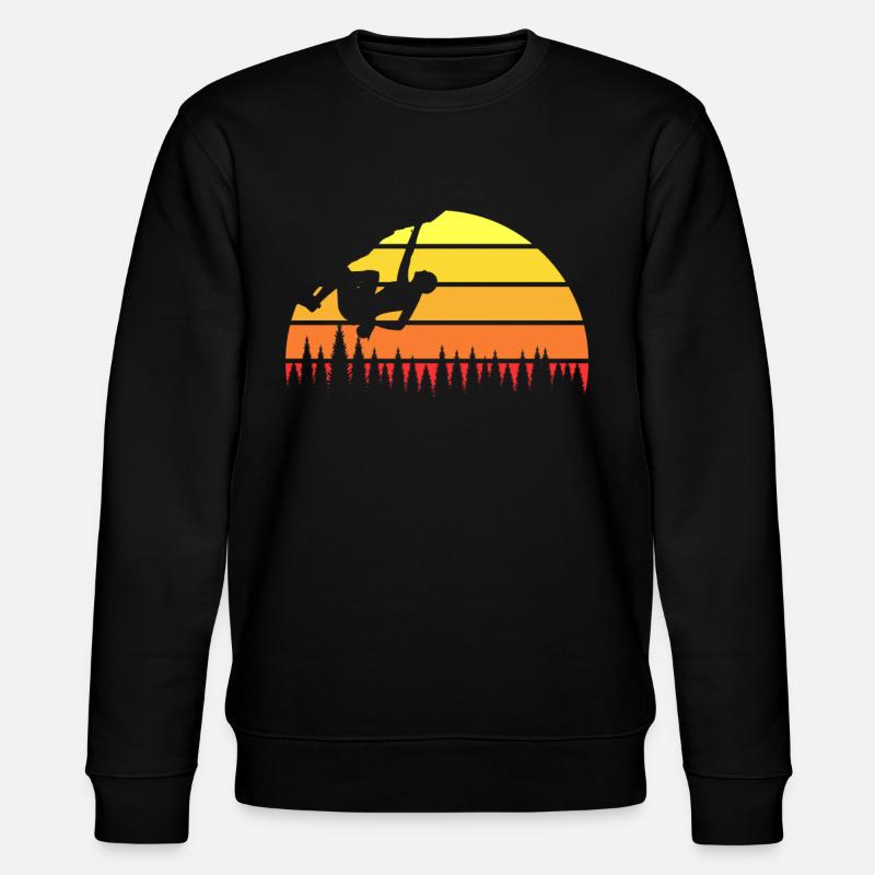 Climbing Mountain Boulder Climble Climber - Stanley/Stella CHANGER Unisex Organic Sweatshirt - black