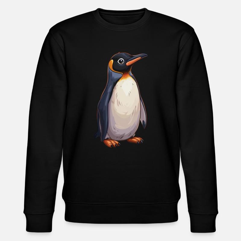 Penguin Kawaii Penguin Cute - Stanley/Stella CHANGER Unisex Organic Sweatshirt - black