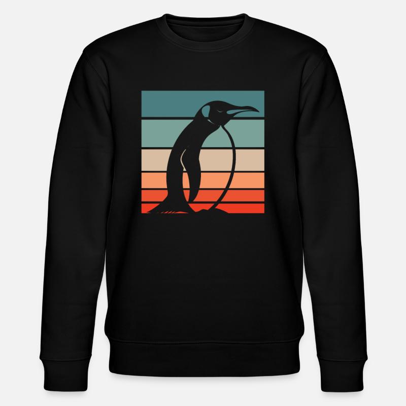 Penguin Kawaii Penguin Cute - Stanley/Stella CHANGER Unisex Organic Sweatshirt - black